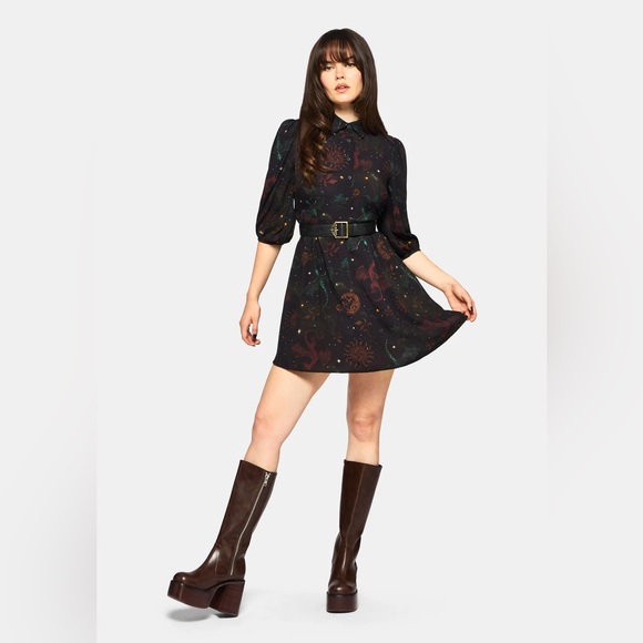 Disturbia Phoenix Dragon Printed Mini Shirt Dress - Picture 4 of 9